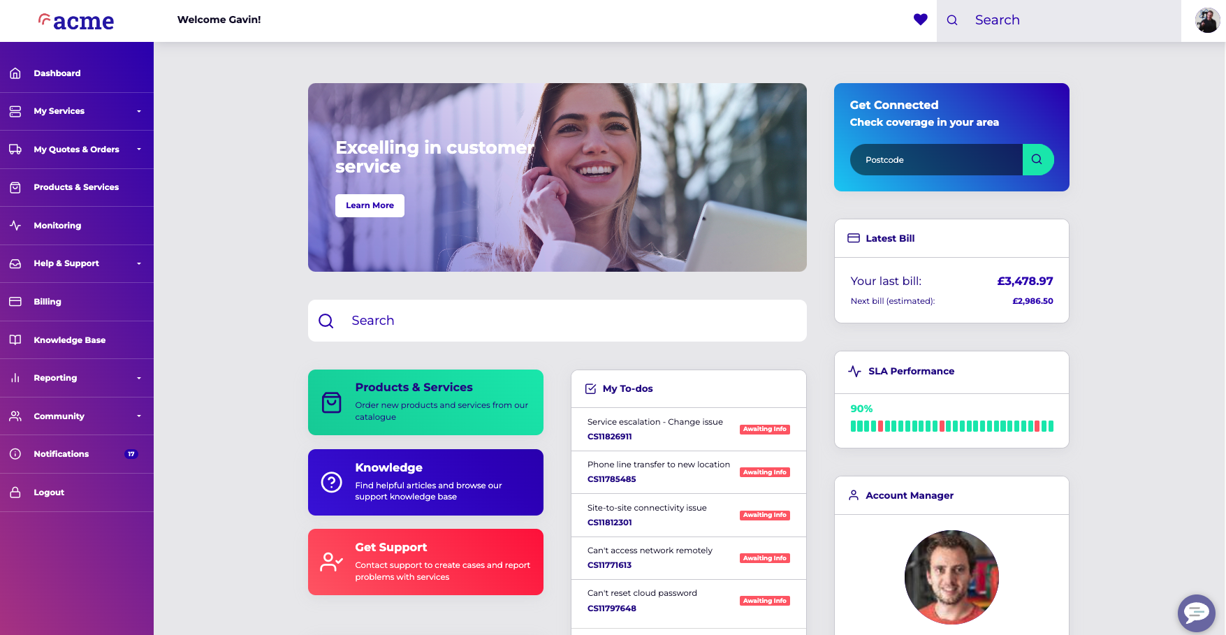 ACME Portal 1 Home Page